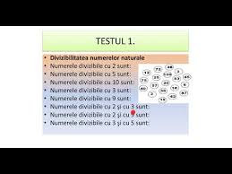 Exemple de numere divizibile cu 1000 : Test Divizibilitatea Numerelor Naturale E C D Bujor Viorica Youtube