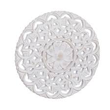 De rangement linge de lit etagère objet déco verrerie accessoire de rangement tapis coussin et plaid mobilier ustensile retraite ménager couture plante et vase plante et vase rideau et voilage. Objet De Decoration Murale Panneau Floral Rond Bois Blanc 41 Cm Couleur Blanc 291433clm Achat Vente Objet Decoration Murale Cdiscount