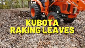 Weed eater electric string trimmers. 197 Raking Leaves With The Kubota L3901 Tractor Youtube