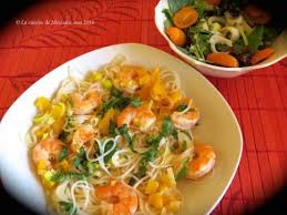 Crevettes Grillees A L Indienne Sur Vermicelles De Riz De Messidor J Etais Impatiente De Cuire Des Crevette Vermicelle De Riz Crevettes Grillees Vermicelles