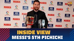 Behind The Scenes Messi Receives Laliga 2017 18 Top Goal Scorer Award