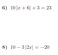 Solving Absolute Value Equations Harder Questions Worksheet With Solutions Absolute Value Equations Absolute Value Equations
