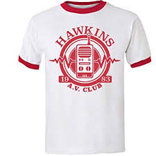 Amazon Com Hawkins A V Club Ringer Tee Unisex Gildan