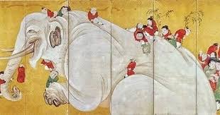 退職教授の見果てぬ夢 長沢 芦雪の動物画 chinese children playing on an elephant nagasawa rosetsu japanese folding screen japanese art styles japanese painting japanese art