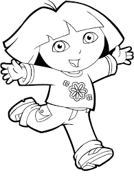 Dora The Explorer Very Happy Coloring Pages Coloring Pages Dora Coloring Coloring Pictures