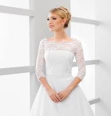 Elegantes a linie midi standesamt kleid brautkleid mit ärmel. Brautjacke Bolero Aus Spitze Fell Warm Ivory Brautkontor