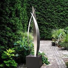 Stainless Steel Outdoor Art Sculptures Terrasculpture Modern Garden Sculpture Backyard Garden Design Steel Garden