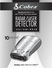 To adjust the angle if necessary, gently push or pull on the power cord into the detector. Cobra Esd 9210 Manuals Manualslib