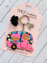 Camper Keychain Camper Key Ring Camper Tag Camper Charm Etsy Camper Accessories Keychain Design Diy Keychain