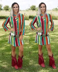 Arizona Sun Serape Dress Vegas Outfit Western Outfits Romper With Skirt