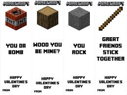 Printable Minecraft Valentine Bookmarks Valentines Bookmarks Valentines School Minecraft Valentines
