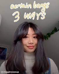 Secure the little curled bun with a bobby pin. As Is How To Cut And Style Curtain Bangs Facebook