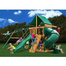 Maybe you would like to learn more about one of these? Gorilla Playsets Mountaineer Deluxe Cedar Wooden Swing Set Walmart Com Wooden Swing Set Playset Outdoor Swing Set