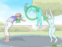 Rotate 90 degrees once the first two springs are connected, and do the same for the next two springs. 3 Ways To Do Trampoline Tricks Wikihow