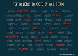 top 10 words to avoid on your resume