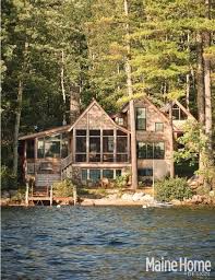 Big Windows Lake House Maine Cottage Lakeside Living