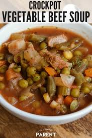 Crockpot Vegetable Beef Soup Is An Easy Recipe That Is One Of The Best Ways To Get Fami In 2020 Crockpot Vegetable Beef Soup Beef Soup Recipes Vegetable Soup Crock Pot