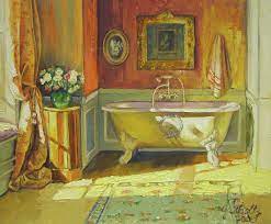 It's about to classy in here. Victorian Bath By Jonel Scholtz Painting Bathroom Victorian Bath Bath Art