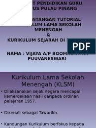 Elemen utama kurikulum kbsr dan kssr. Klsr Dan Kurikulum Sejarah