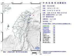 縣政府南偏東方 19.0 公里 (位於宜蘭縣蘇澳鎮) 各地震度級： ● 宜蘭縣地區最大震度3級. å¿«è¨Š 22 24åŒ—éƒ¨æœ‰æ„Ÿåœ°éœ‡éœ‡å¤®æ–¼å®œè˜­å¤–æµ·èŠ®æ°è¦æ¨¡4 7