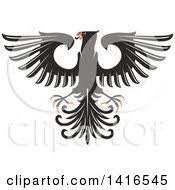 Black And White Orange Clip Art Clipart Of A Black White And Orange Heraldic Eagle Royalty Free Vector Illustration By Vector Traditio Free Vector Illustration Vector Free Vector Illustration