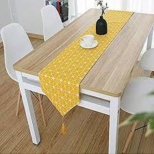 Find the dining room table and chair set that fits both your lifestyle and budget. Shukii Rainbowrose Linen Table Runner Embroidered Table Bedding Mat Yellow 12 X 70 32180cm Buy Online At Best Price In Uae Amazon Ae