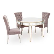 With options of size, shape and colour there is a lot to consider. Vida Living Rosa Mirrored Furniture 120cm Round Dining Table 4 Chairs Oak Furniture House