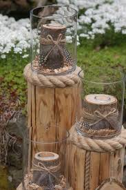 Windlichtsaulen Im 3er Set Maritim In Nordrhein Westfalen Reichshof Holzarbeiten Basteln Deko Im Glas Gartengestaltung Ideen