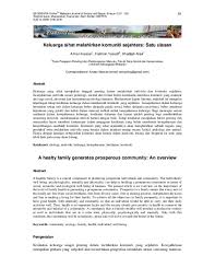 Sebagai salah satu gaya hidup sehat, rasulullah saw juga selalu rajin mengkonsumsi herbal seperti contohnya habbatussauda atau jintan hitam, madu, kurma dan juga melakukan bekam. Pdf Keluarga Sihat Melahirkan Komuniti Sejahtera Satu Ulasan A Healty Family Generates Prosperous Community An Overview Sara Rahman Academia Edu