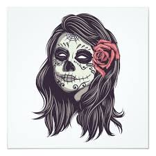 Boo Tiful Dia De Los Muertos Party Invitation Zazzle Com Dia De Los Muertos Sugar Skull Girl Skull Sticker