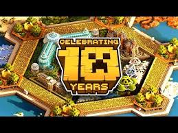 Create a map available for free on all minecraft platforms to celebrate minecraft's 10th anniversary. 10 Years Of Minecraft Youtube
