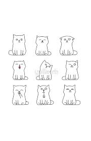 Black And White Cat Drawing Cartoon Nine Cute White Kittens Iphone Case By Yulia Rb Kitten Drawing Cat Doodle White Kittens