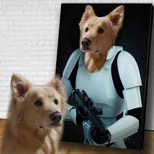 Custom Star Wars Stormtrooper Pet Portrait Custom Stormtrooper Portrait Star Wars Pet Portrait Custom Pet Portrai Pet Portraits Custom Pet Portraits Pets