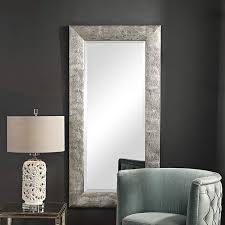 Uttermost natural wood tone hitchcock mirror Uttermost Maeona Metallic Silver 30 X 60 Wall Mirror 58k11 Lamps Plus