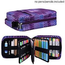 Amazon Com Pencil Case Holder Slot Holds 202 Colored Pencils Or 136 Gel Pens With Zipper Closure Large Capacity Pen Gel Pens Pen Organization Pen Storage