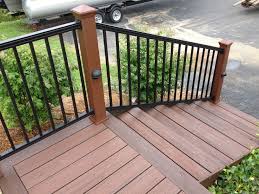 Black Aluminum Deck Railing Baluster Pin By Deckadent Designs On Trex Deck At Green River Lake Deck Railings Cool Deck Deck Design
