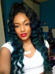 Blue Green Ombre Loving The Color And Makeup Look Hair Styles Weave Hairstyles Long Hair Styles