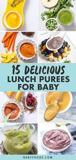 15 Lunch Ideas For Baby 6 Months Baby Food Recipes Baby Puree Recipes Pureed Food Recipes