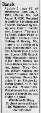 Louise Osbeck Obituary. Wife of Bill Osbeck.