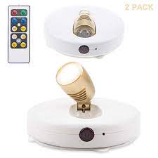 Biglight Wireless Spotlight Battery Operated Accent Lights Led Puck Light Dimmable Uplight With Remote S Cordless Picture Light Led Puck Lights Puck Lights