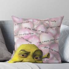 Shrek Valentines Card Throw Pillow In 2021 Shrek Funny Koala Throw Pillows