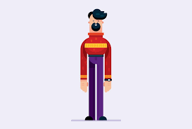 Flat design character illustration, vector art in adobe illustrator. How To Draw Flat Design Character Step By Step