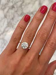 3 3ct Round Engagement Ring By Ring Concierge Round Solitaire Engagement Ring Gold Solitaire Engagement Ring Round Engagement Rings
