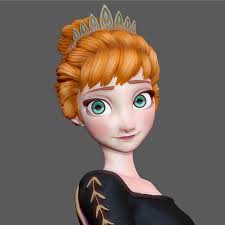 👸 ANNA QUEEN MODEL REFINED DISNEY PRINCESS FROZEN 2 ANIME CHARACTER 3D  PRINT STL FILE・ 3D File for ・Cults