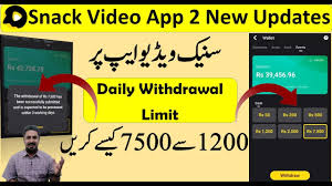 How to increase cash app limit to 7500. How To Increase Daily Withdrawal Limit In Snack Video App Utp Rs 7500 Snack Video App New Update Youtube