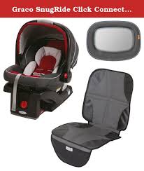 Graco Snugride Click Connect 35 Infant Car Seat With In Sight Backseat Mirror Car Seat Mat Chili Red The Snugride Baby Car Seats Car Seats Baby Protection