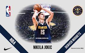 You can save wallpaper images to your local drive and share picture with your friend and family. Download Wallpapers Nikola Jokic Denver Nuggets Serbian Basketball Player Nba Portrait Usa Basketball Pepsi Center Denver Nuggets Logo For Desktop Free Pictures For Desktop Free
