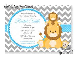 Leon Bebe Ducha Invitacion Muchacho Bebe Ducha Invitacion De Lion Baby Shower Invitations Lion Baby Shower Baby Shower Invitations For Boys
