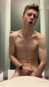 Young hot boy wanks and cums in bathroom stall - ThisVid.com