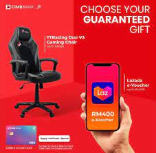 By using this card, you get great offers, cash back offers discounts, easiness in purchase etc. Malaysia Promotions My Spending Hours In Front Of The Computer Get Yourself The Ttracing Duo V3 Gaming Chair Worth Rm599 Or Rm400 Lazada E Voucher When You Apply Activate And Spend With